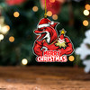 Redcliffe Dolphins Wood Acrylic Ornament Merry Christmas Tough Edition