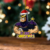 Melbourne Storm Wood Acrylic Ornament Merry Christmas Tough Edition