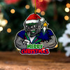 New Zealand Warriors Wood Acrylic Ornament Merry Christmas Tough Edition