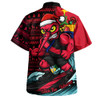 Essendon Hawaiian Shirt Christmas Holiday Santa Rides The Waves