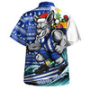 North Melbourne Hawaiian Shirt Christmas Holiday Santa Rides The Waves