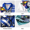 North Melbourne Hawaiian Shirt Christmas Holiday Santa Rides The Waves