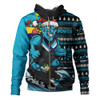 Port Adelaide Hoodie Christmas Holiday Santa Rides The Waves