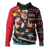 St Kilda Hoodie Christmas Holiday Santa Rides The Waves