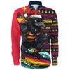 Adelaide Crows Long Sleeve Shirt Christmas Holiday Santa Rides The Waves