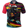 Adelaide Crows Polo Shirt Christmas Holiday Santa Rides The Waves