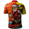Gold Coast SUNS Polo Shirt Christmas Holiday Santa Rides The Waves