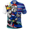 Western Bulldogs Polo Shirt Christmas Holiday Santa Rides The Waves