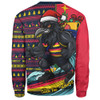 Adelaide Crows Sweatshirt Christmas Holiday Santa Rides The Waves
