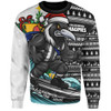 Collingwood Sweatshirt Christmas Holiday Santa Rides The Waves