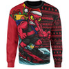 Essendon Sweatshirt Christmas Holiday Santa Rides The Waves