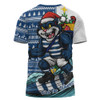 Geelong Cats T-Shirt Christmas Holiday Santa Rides The Waves
