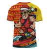 Gold Coast SUNS T-Shirt Christmas Holiday Santa Rides The Waves