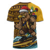 Hawthorn T-Shirt Christmas Holiday Santa Rides The Waves