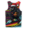 Adelaide Crows Men Singlet Christmas Holiday Santa Rides The Waves