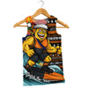 GWS GIANTS Men Singlet Christmas Holiday Santa Rides The Waves