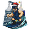 Carlton Women Racerback Singlet Christmas Holiday Santa Rides The Waves