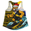 Richmond Women Racerback Singlet Christmas Holiday Santa Rides The Waves
