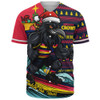Adelaide Crows Baseball Shirt Christmas Holiday Santa Rides The Waves
