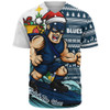 Carlton Baseball Shirt Christmas Holiday Santa Rides The Waves