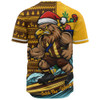 Hawthorn Baseball Shirt Christmas Holiday Santa Rides The Waves