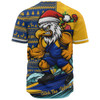 West Coast Eagles Baseball Shirt Christmas Holiday Santa Rides The Waves