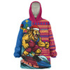 Brisbane Lions Snug Hoodie Christmas Holiday Santa Rides The Waves