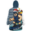 Carlton Snug Hoodie Christmas Holiday Santa Rides The Waves