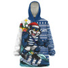 Geelong Cats Snug Hoodie Christmas Holiday Santa Rides The Waves