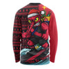 Essendon Long Sleeve T-shirt Christmas Holiday Santa Rides The Waves