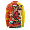 Gold Coast SUNS Long Sleeve T-shirt Christmas Holiday Santa Rides The Waves