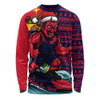 Melbourne Long Sleeve T-shirt Christmas Holiday Santa Rides The Waves