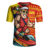 Gold Coast SUNS Rugby Jersey Christmas Holiday Santa Rides The Waves