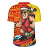 Gold Coast SUNS Rugby Jersey Christmas Holiday Santa Rides The Waves