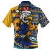 West Coast Eagles Zip Polo Shirt Christmas Holiday Santa Rides The Waves