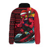 Essendon Padded Jacket Christmas Holiday Santa Rides The Waves