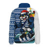 Geelong Cats Padded Jacket Christmas Holiday Santa Rides The Waves