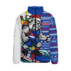 Western Bulldogs Padded Jacket Christmas Holiday Santa Rides The Waves