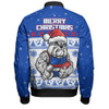 Western Bulldogs Bomber Jacket Special Ugly Christmas Holiday Footy Fans