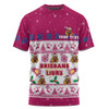 Brisbane Lions T-Shirt Special Ugly Christmas Holiday Footy Fans