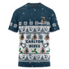 Carlton T-Shirt Special Ugly Christmas Holiday Footy Fans