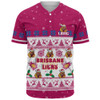 Brisbane Lions Baseball Shirt Special Ugly Christmas Holiday Footy Fans