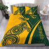 Australia National Rugby Team Bedding Set - Custom Australian Kangaroo & Aboriginal Inspired Patterns Dot Art Painting Bedding Set