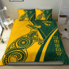 Australia National Rugby Team Bedding Set - Custom Australian Kangaroo & Aboriginal Inspired Patterns Dot Art Painting Bedding Set