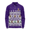 Fremantle Long Sleeve Polo Shirt Special Ugly Christmas Holiday Footy Fans
