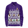 Fremantle Long Sleeve Polo Shirt Special Ugly Christmas Holiday Footy Fans