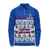 Western Bulldogs Long Sleeve Polo Shirt Special Ugly Christmas Holiday Footy Fans
