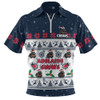 Adelaide Crows Zip Polo Shirt Special Ugly Christmas Holiday Footy Fans