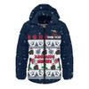 Adelaide Crows Hooded Padded Jacket Special Ugly Christmas Holiday Footy Fans