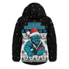 Port Adelaide Hooded Padded Jacket Special Ugly Christmas Holiday Footy Fans